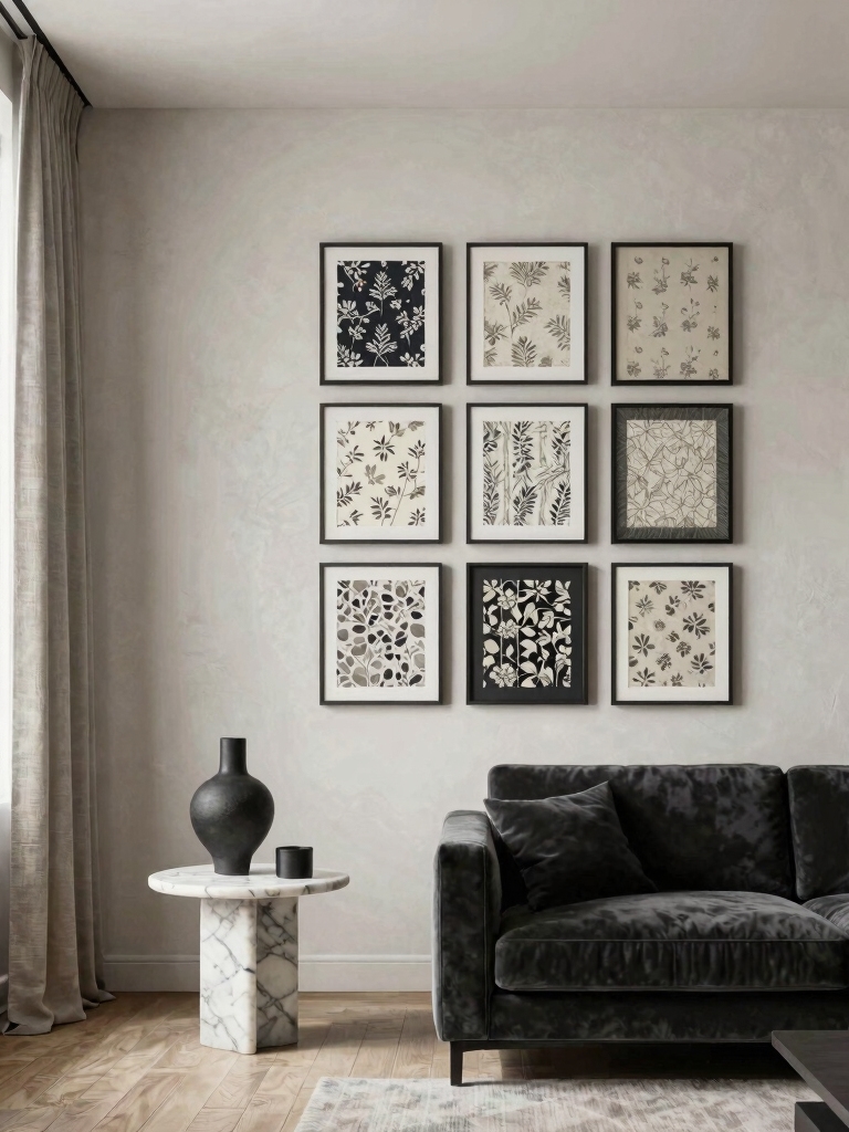 framed wallpaper art ideas