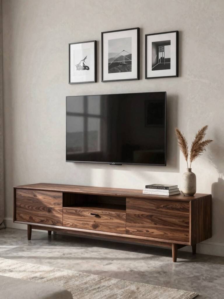 gallery wall around tv