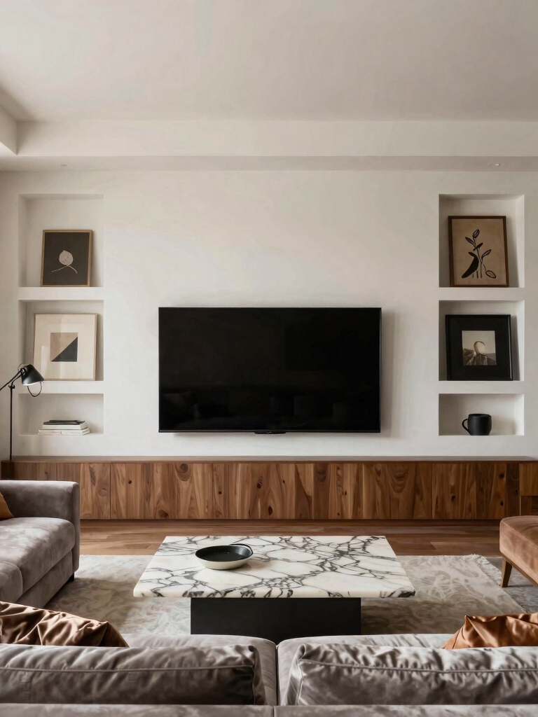 gallery wall enhances viewing