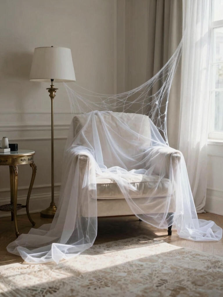 ghostly fabrics and cobwebs