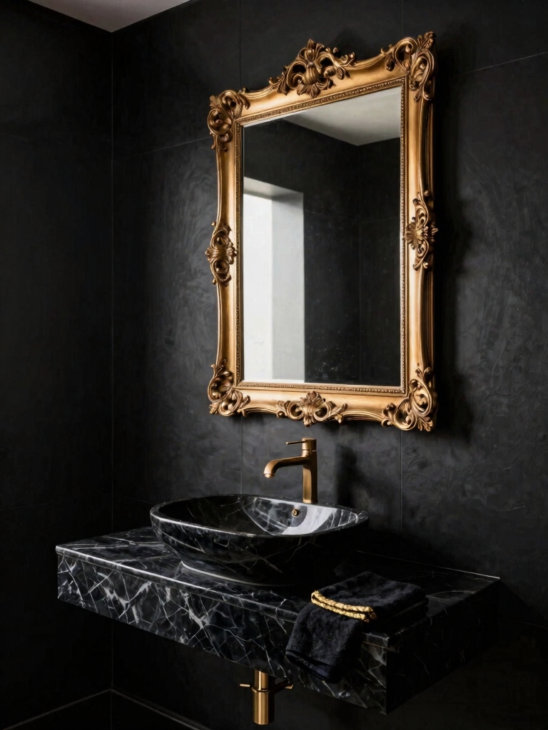 glamorous black and gold