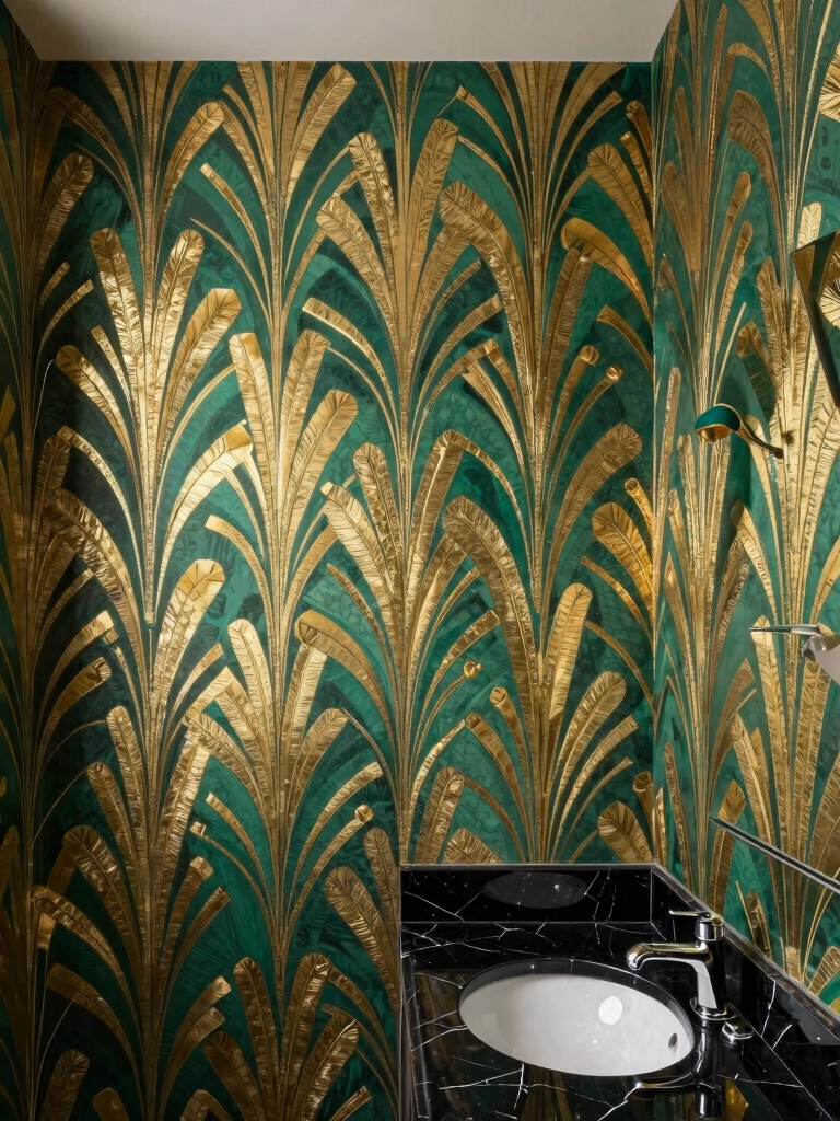 glamorous metallic and art deco