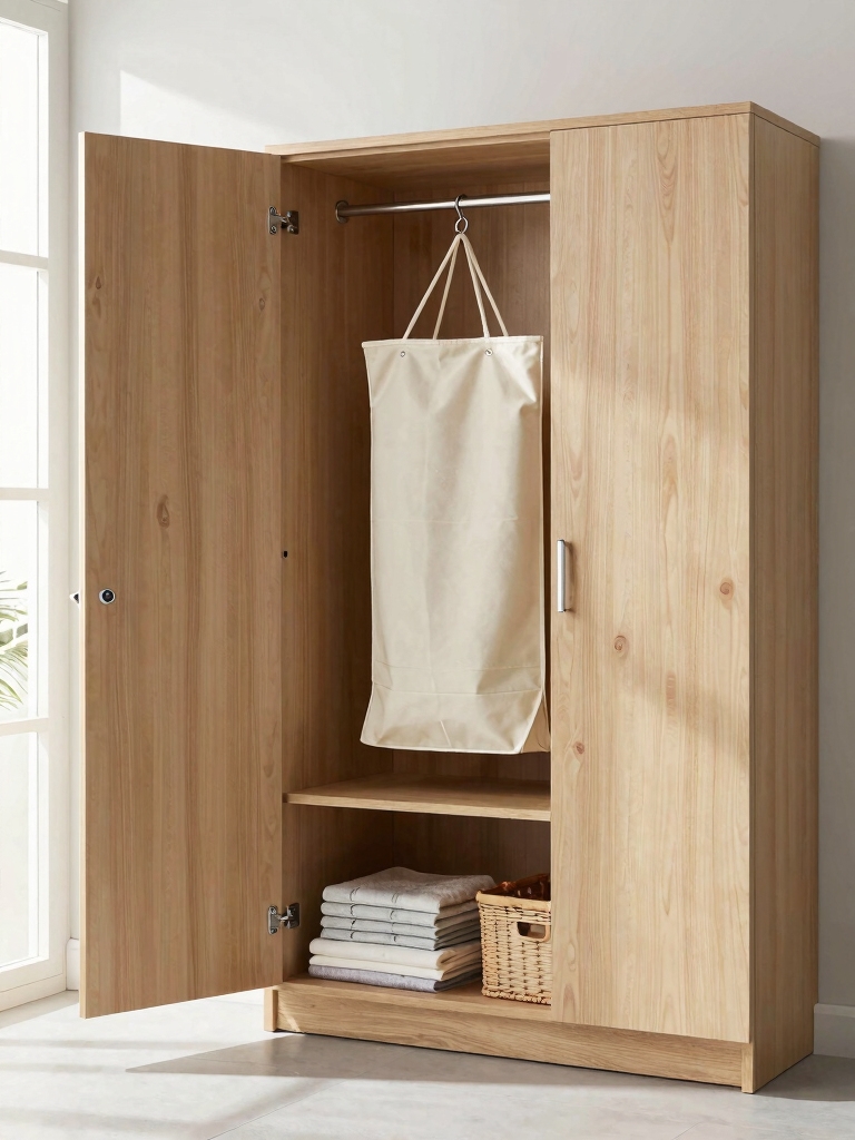 hidden laundry hamper system