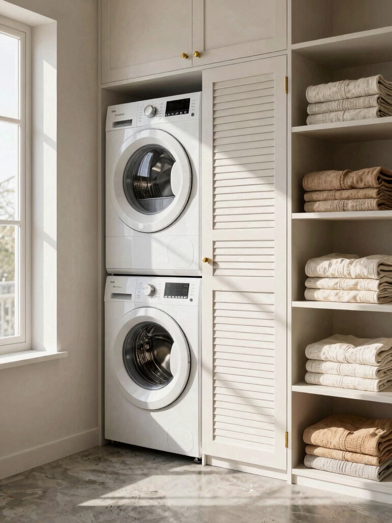 hidden laundry nook transformation