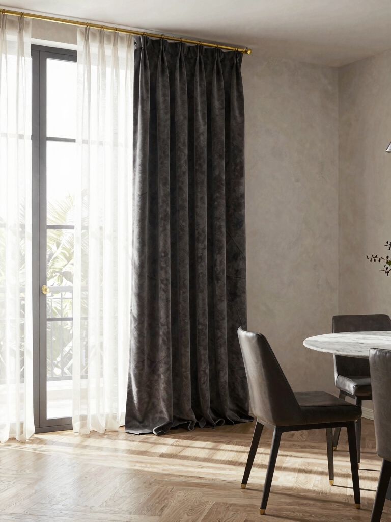 high wide dramatic curtains