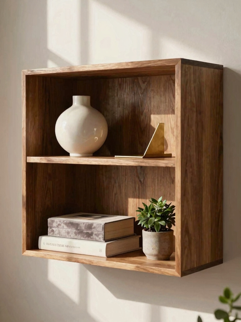 intentional clutter reducing shelving design