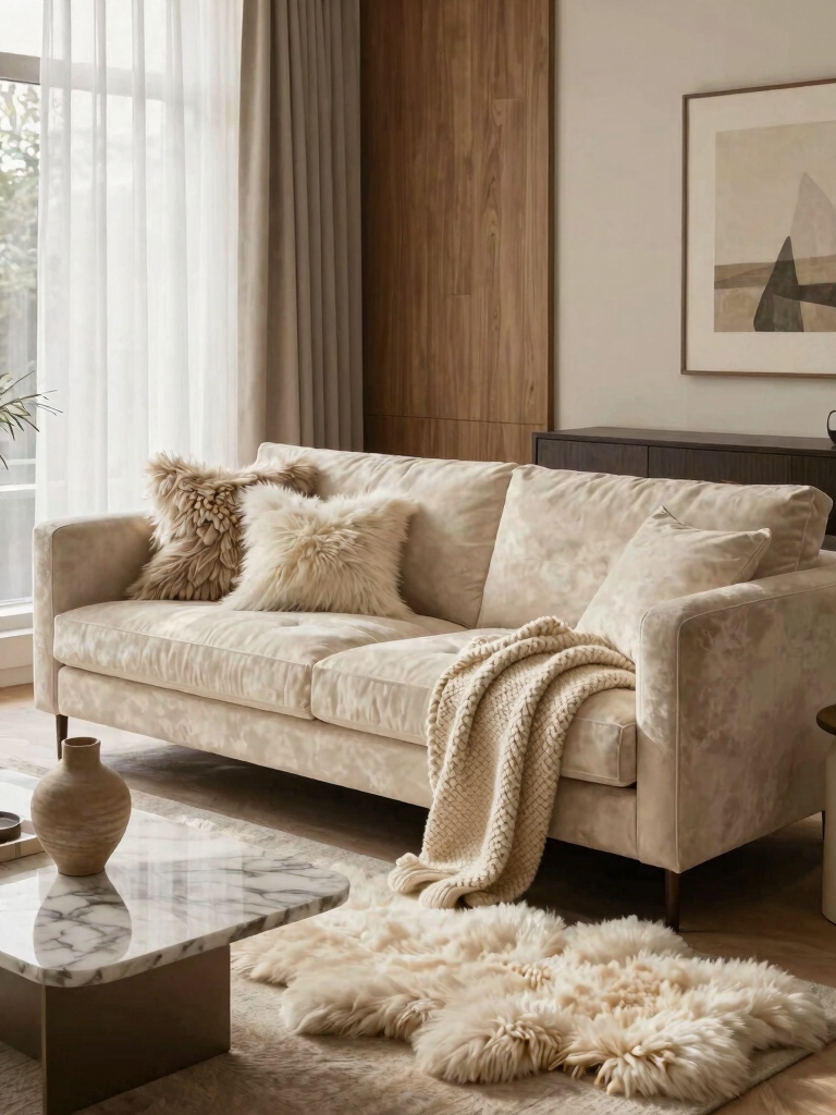 inviting plush textures comfort