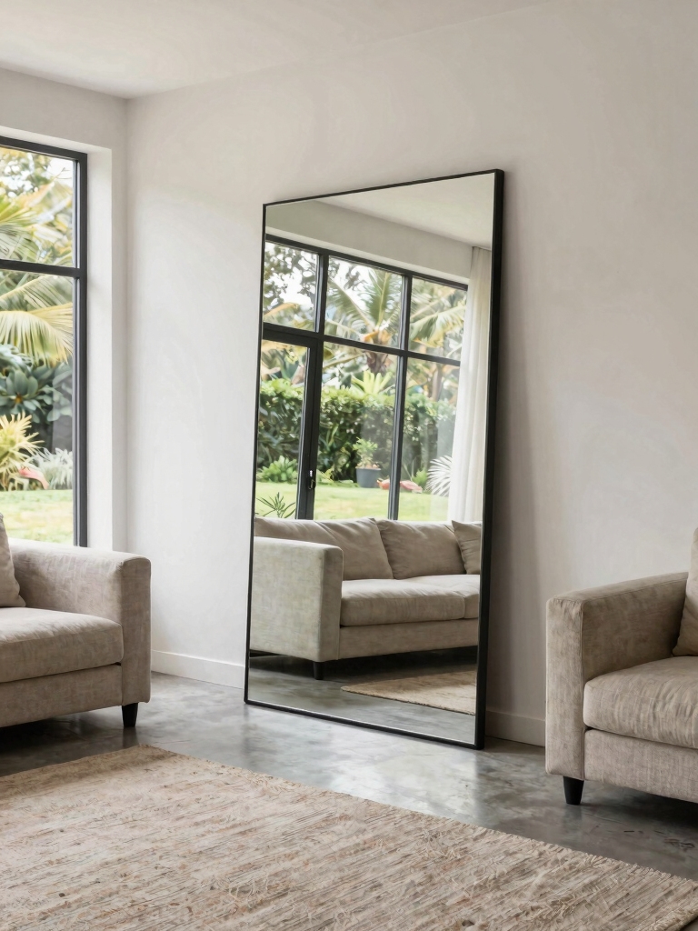 large mirror creates spaciousness