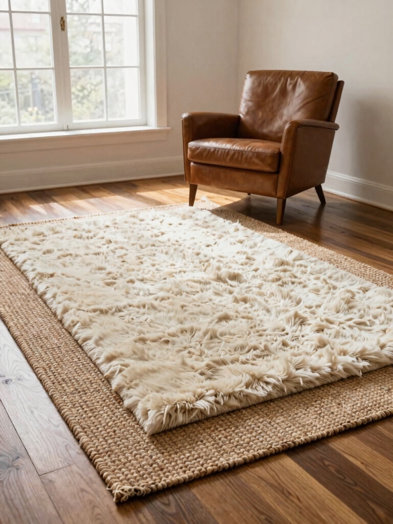 layer rugs for coziness