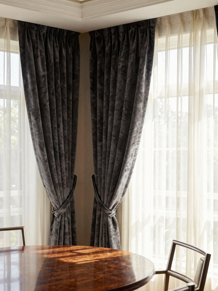 layered drapes and sheers