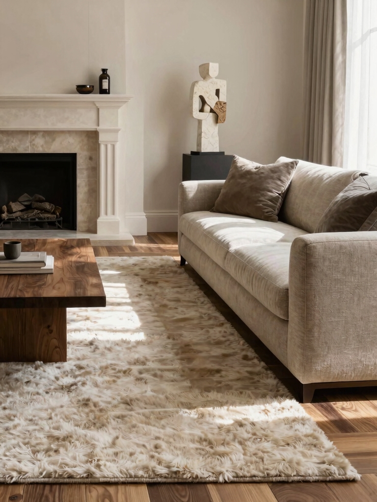 layered rugs for warmth