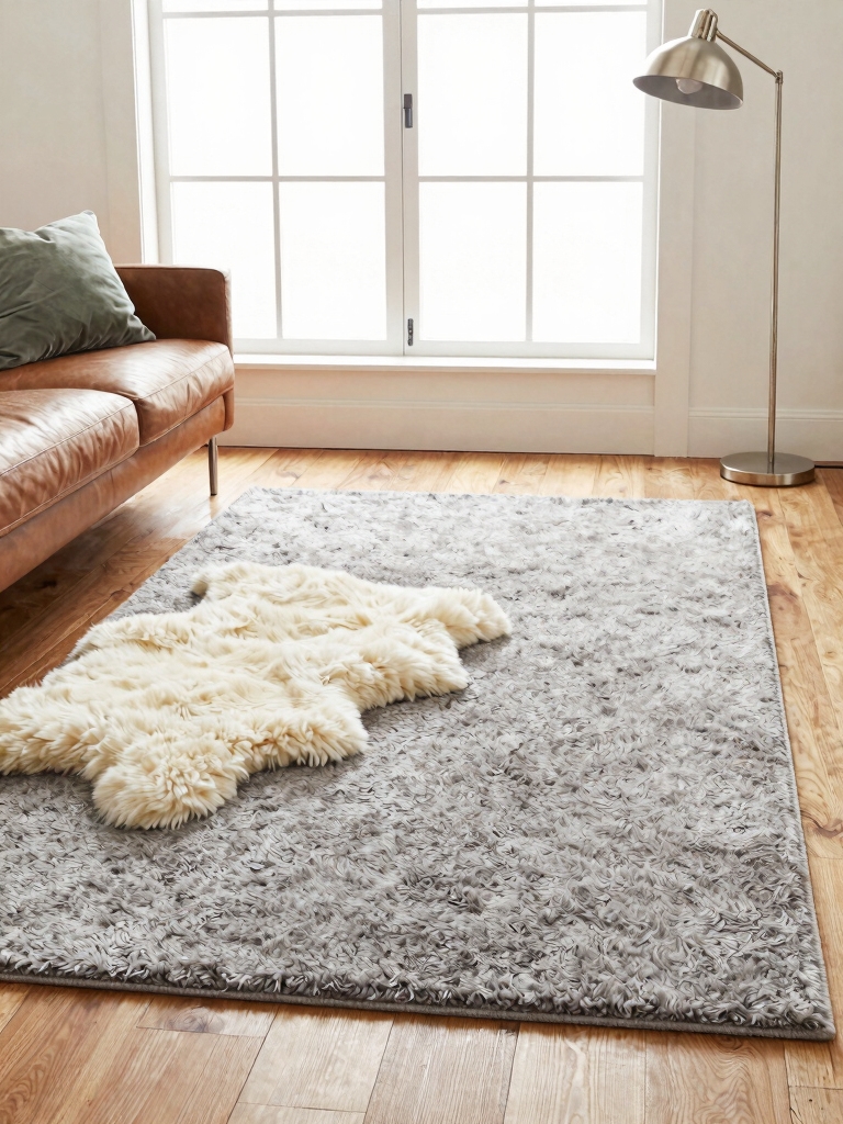 layered vintage rug style