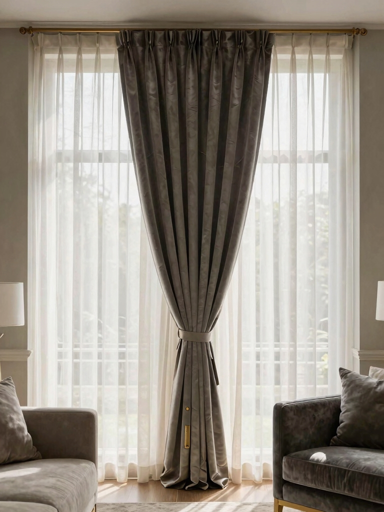 layered window treatments enhance depth