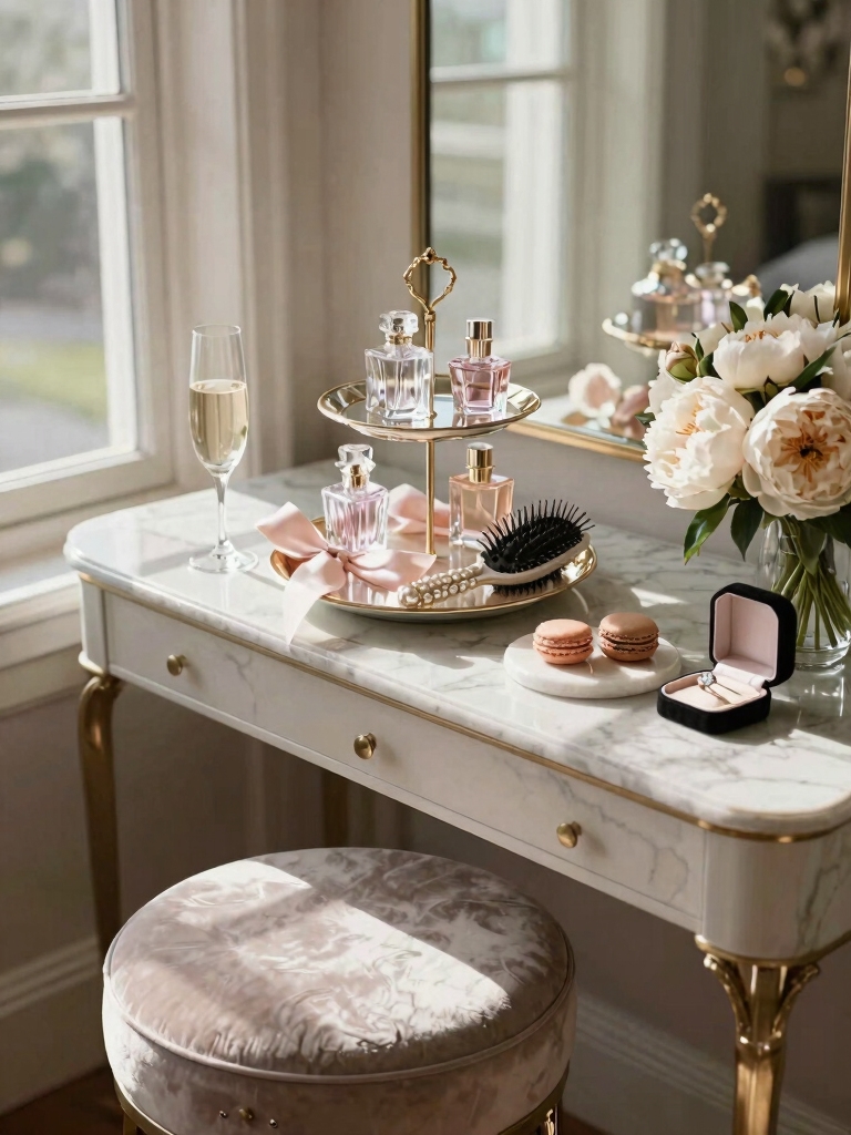 luxurious bridal pamper station