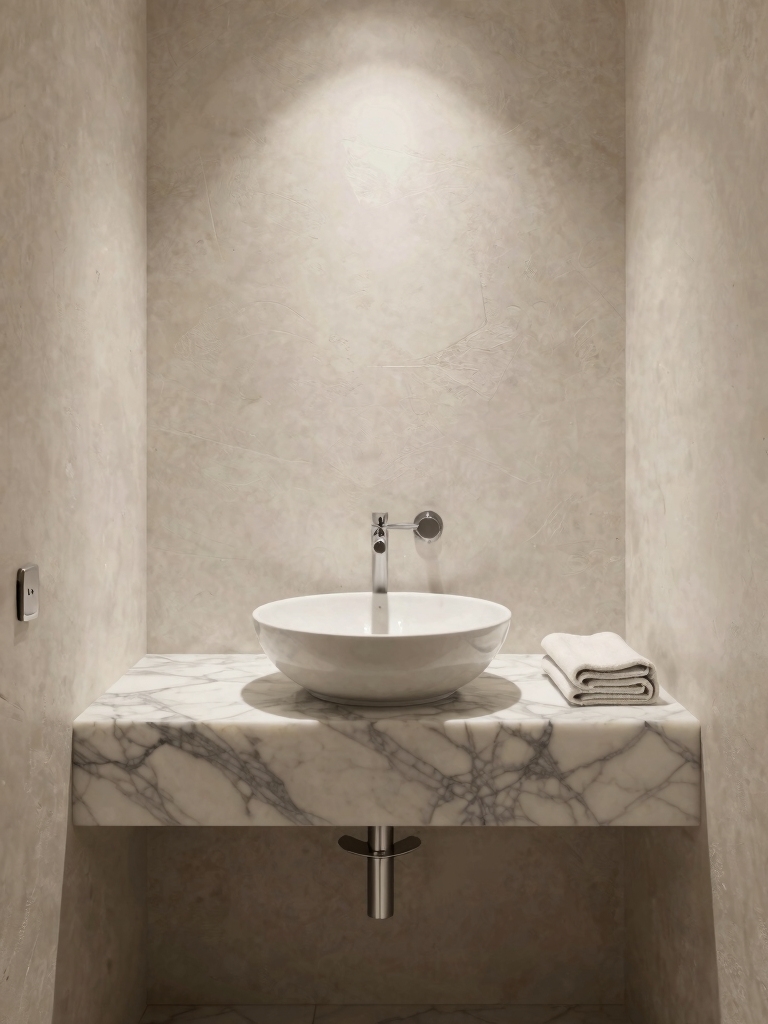 luxurious marble or quartz