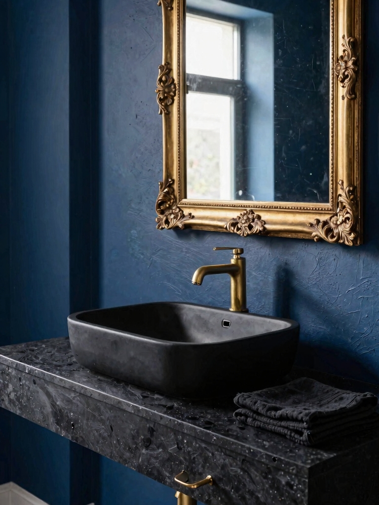 luxurious navy wall transformation