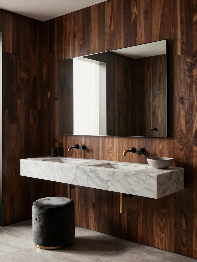 luxurious textured wall paneling