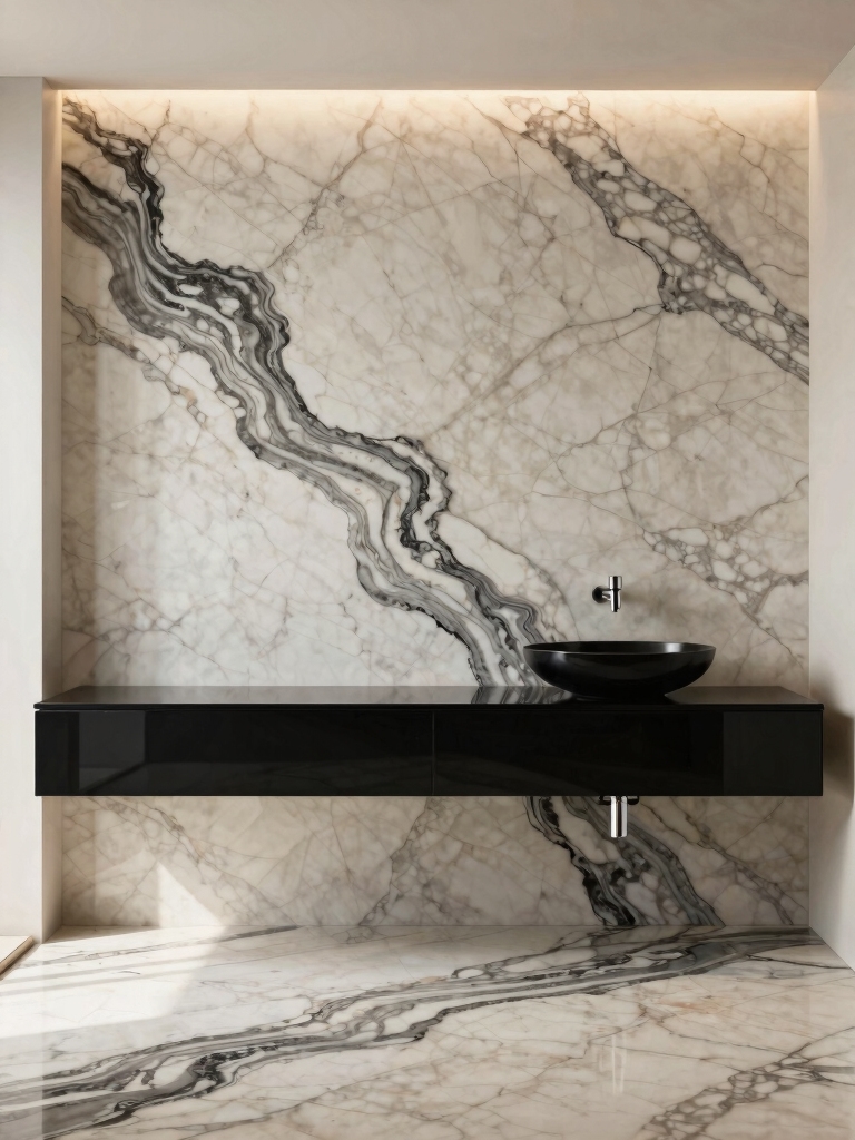 luxurious veined marble elegance