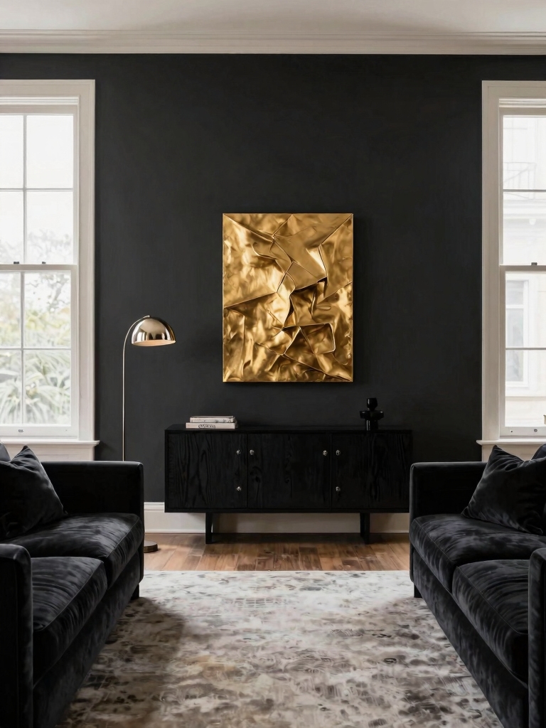 matte black accent sophistication
