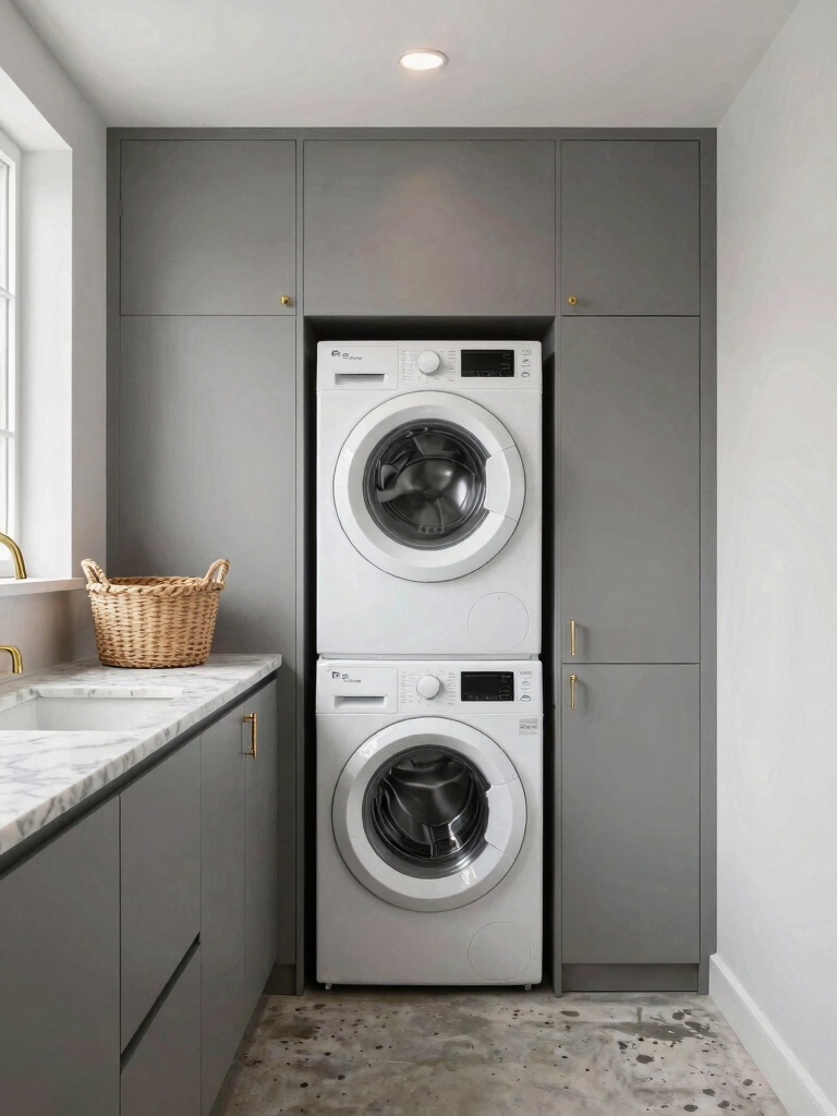 maximize basement laundry space