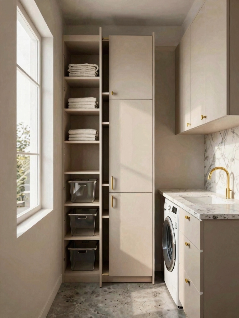 maximize narrow laundry spaces