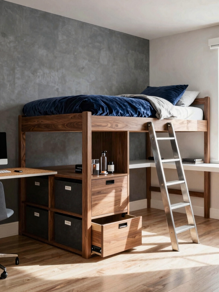 maximize space with lofted beds