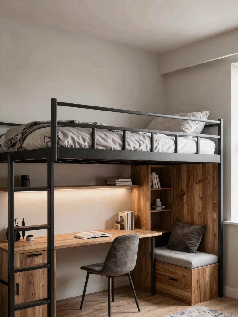 maximize space with lofted beds