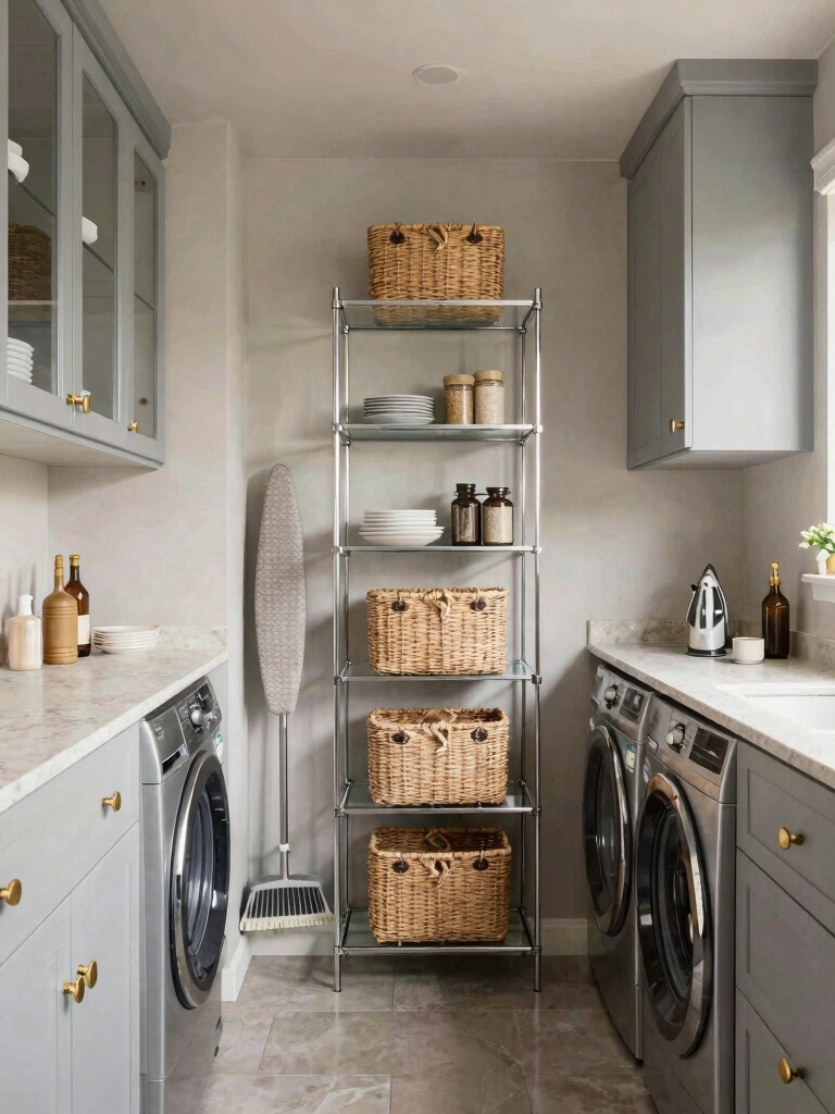 maximize space with shelves