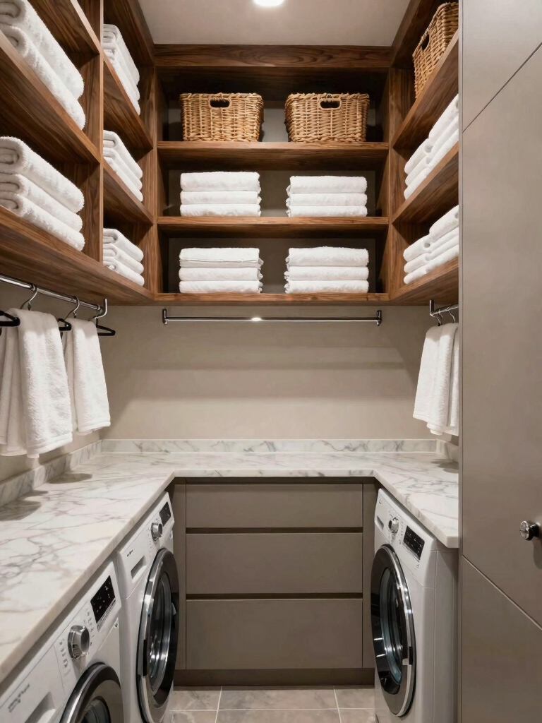 maximize vertical laundry storage