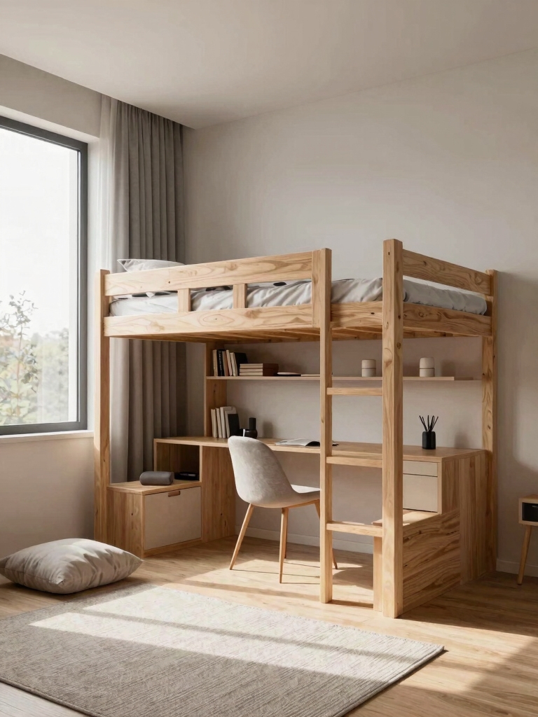 maximizing space with loft beds