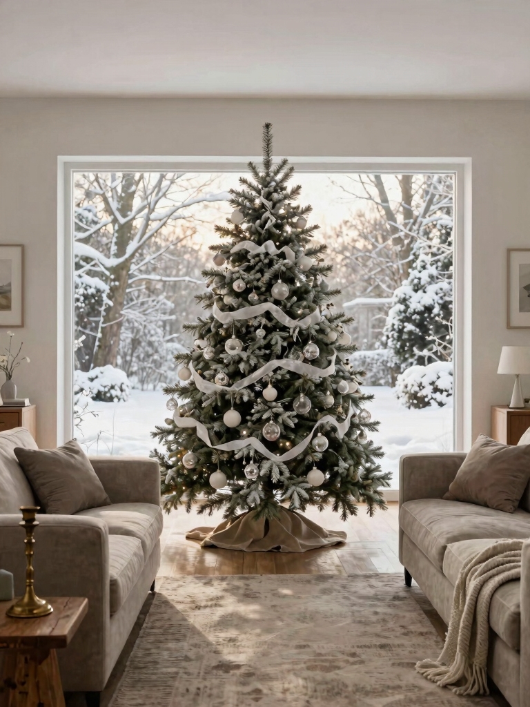 minimalist holiday tree decor