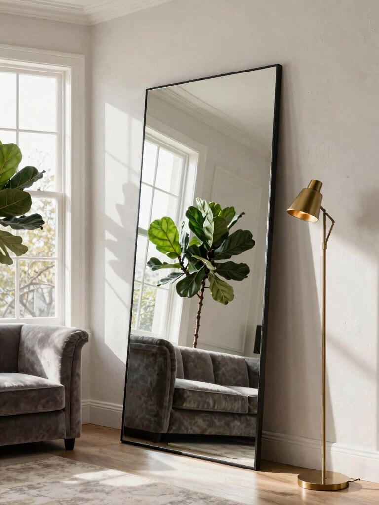 mirror enhances architectural features