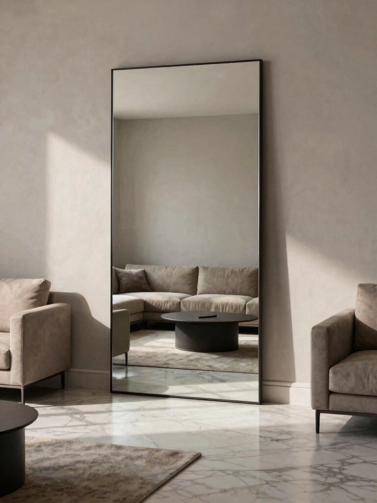 mirrors enhance wall height