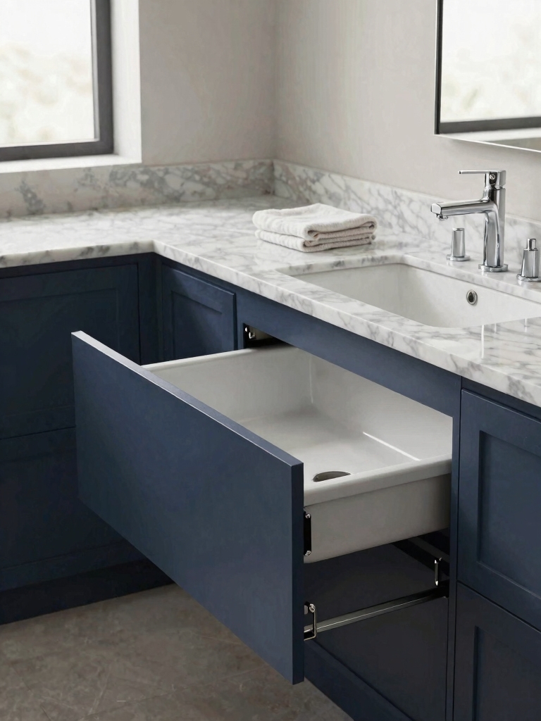 mobile sink in cabinet