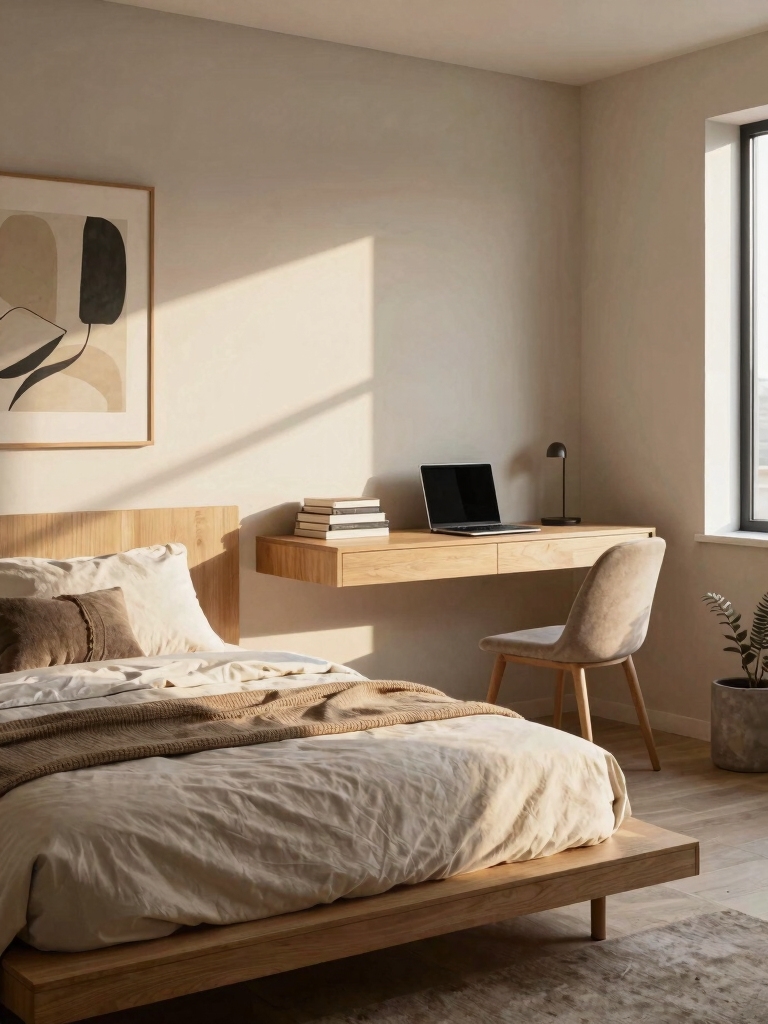 modern minimalist dorm decor
