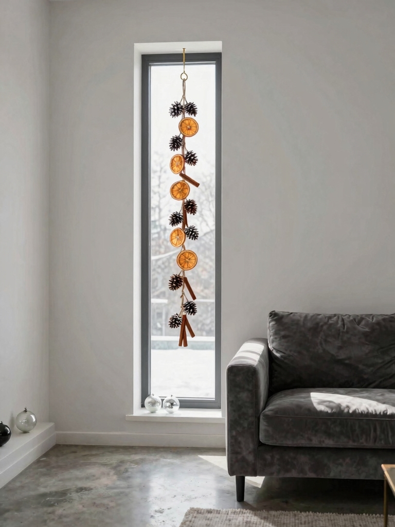 natural festive garland creation
