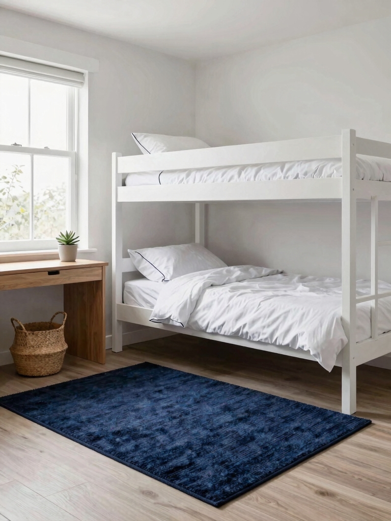 navy rug enhances living space