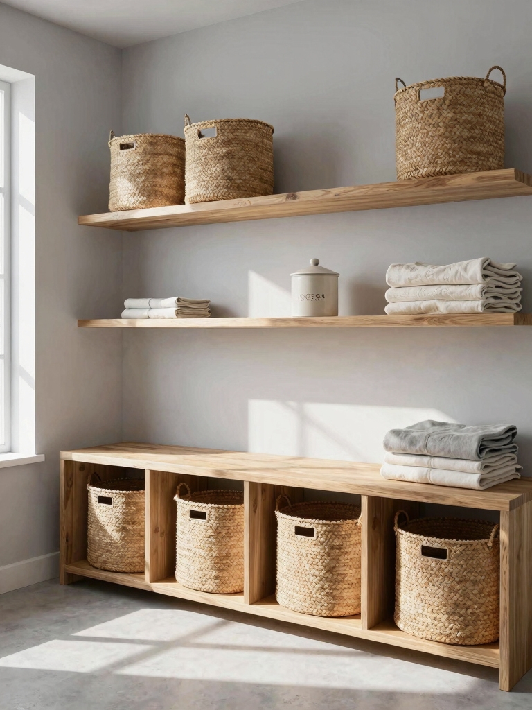 open shelving for organization