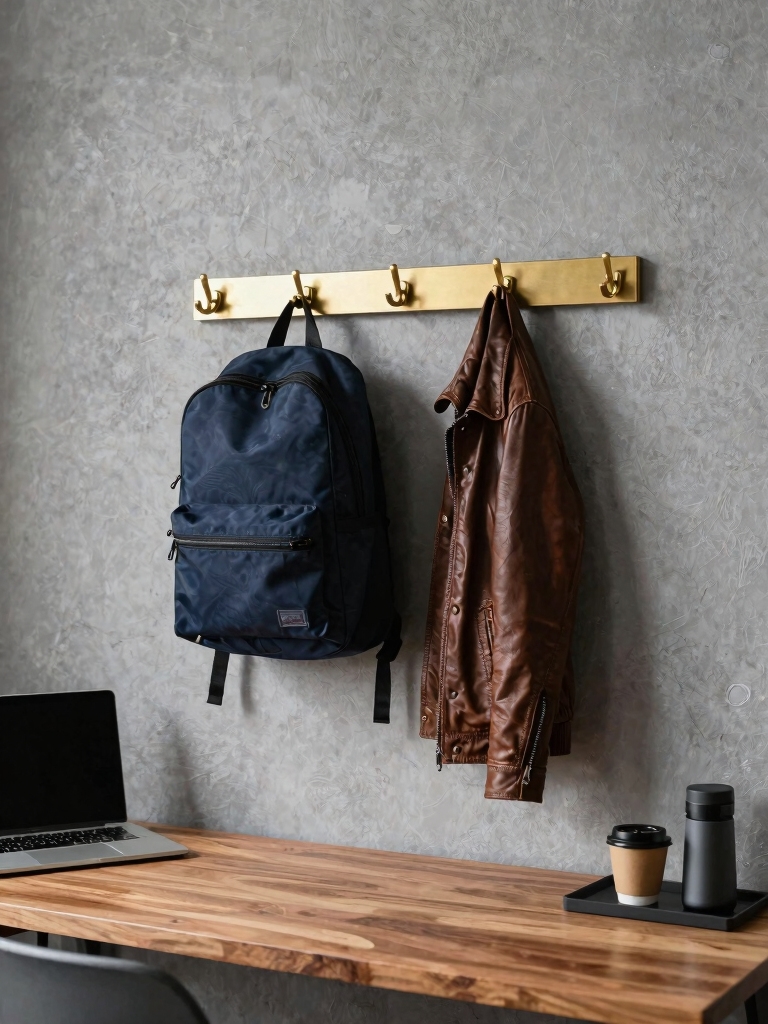 organize with wall hooks