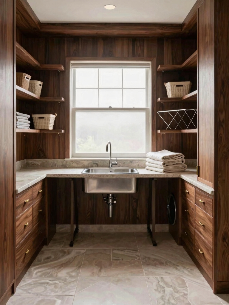 organized mudroom laundry zones