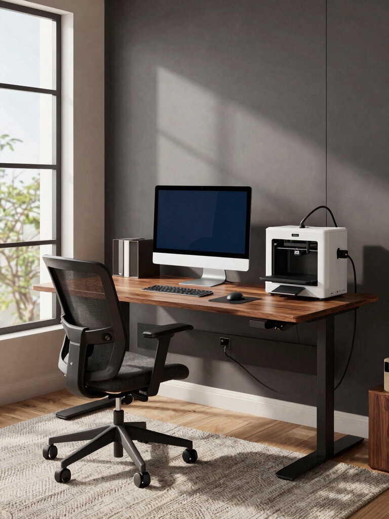 organized tech ready workspace setup