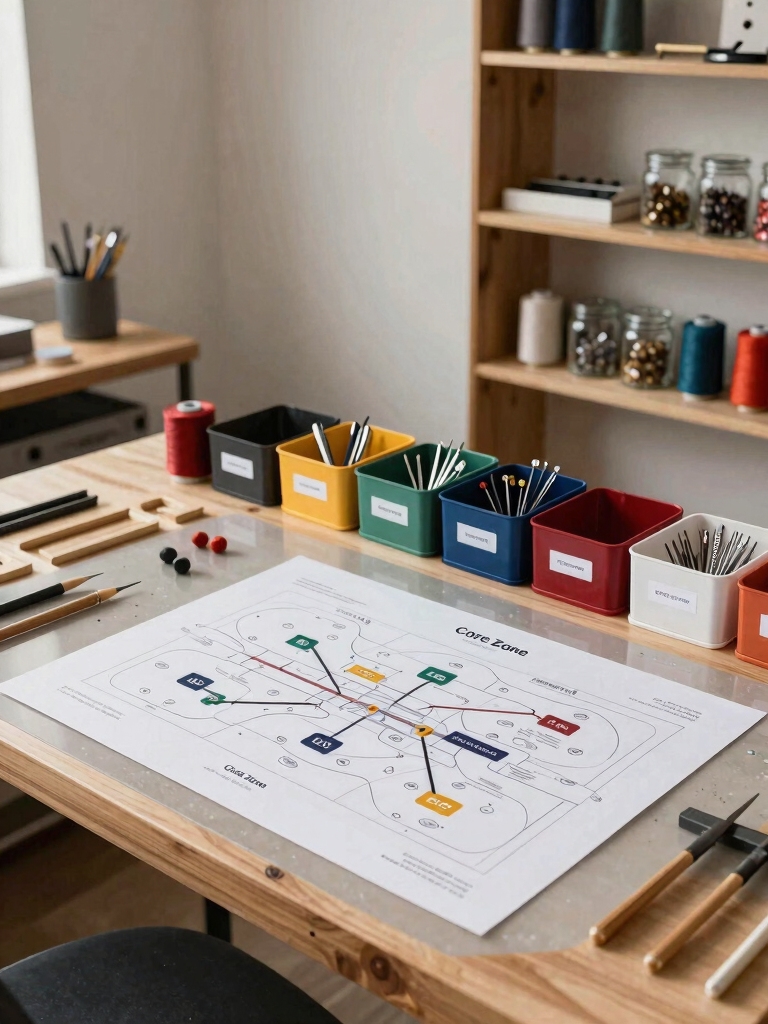 organized workflow zone mapping