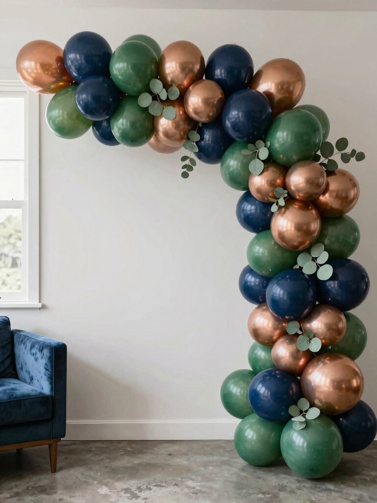 personalized balloon garland centerpiece