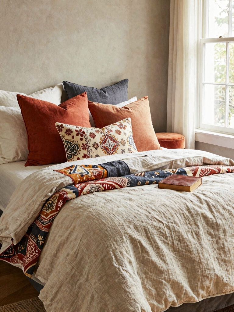 personalized cozy pillow layering