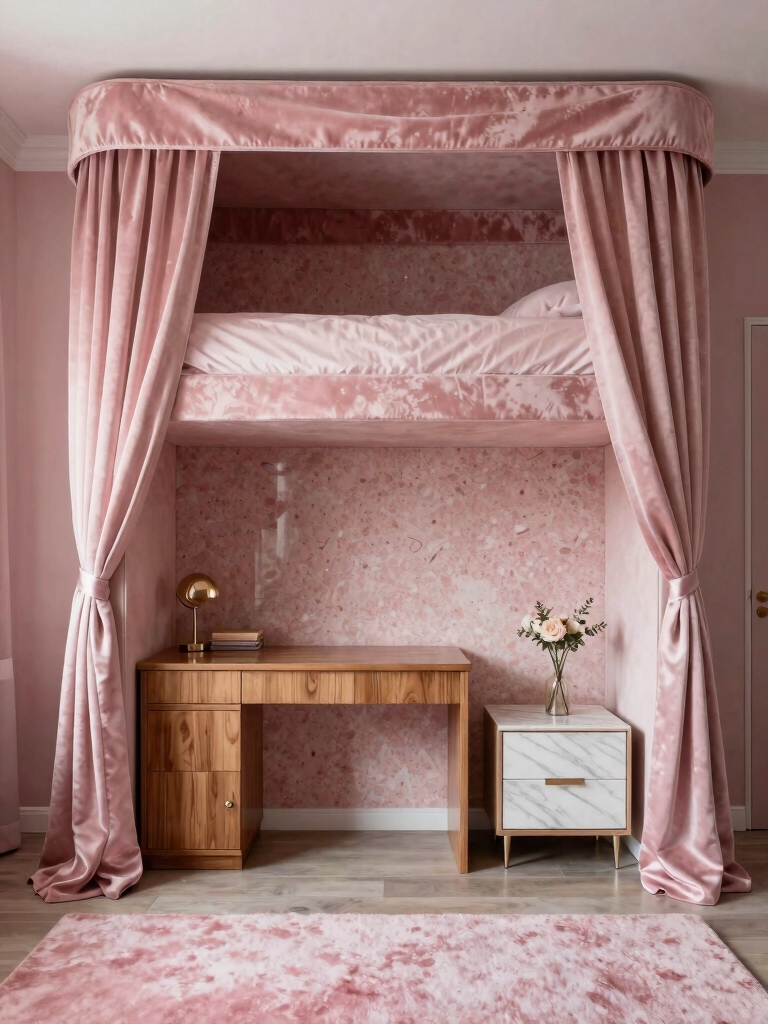 pink space saving dorm decor