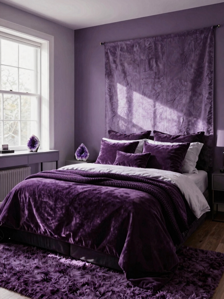 plum throws and pillows