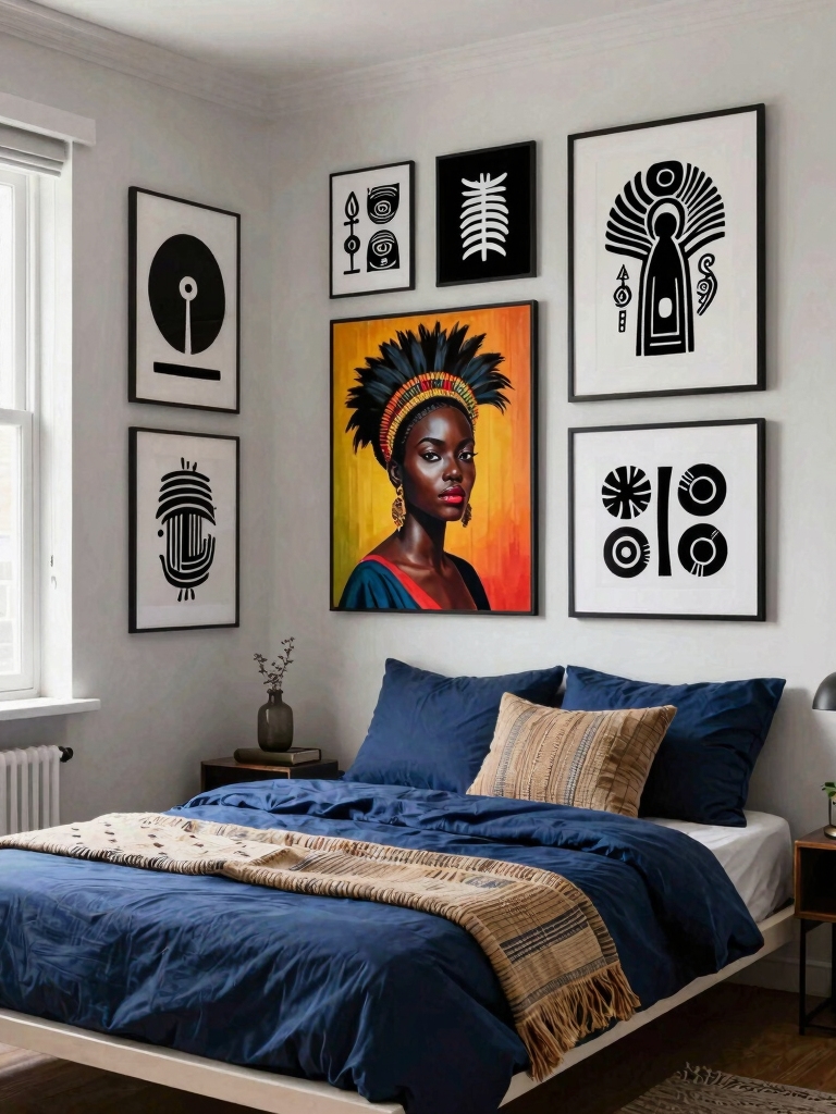 powerful afrocentric gallery wall