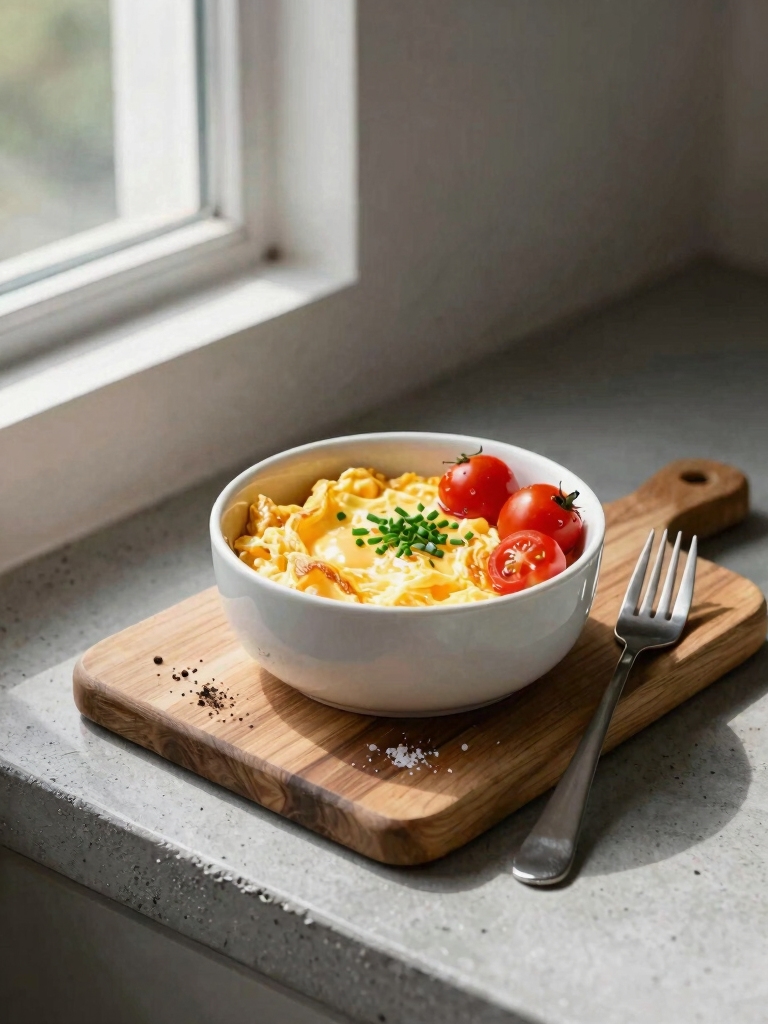 quick protein rich microwave breakfast
