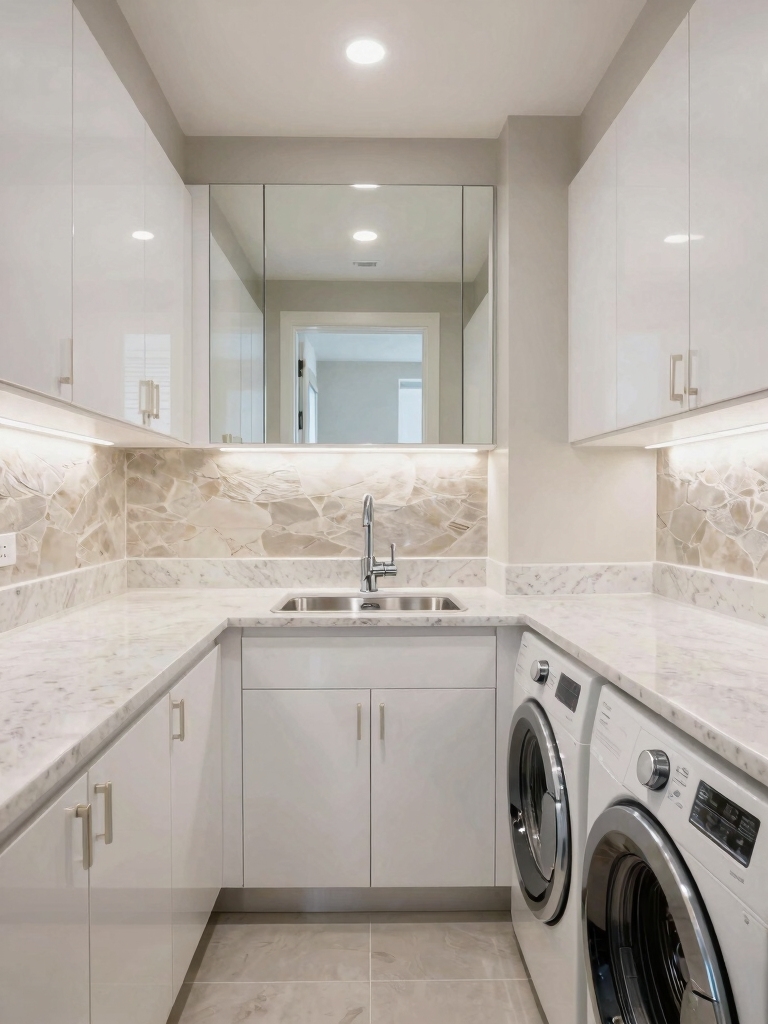 reflective finishes enhance brightness