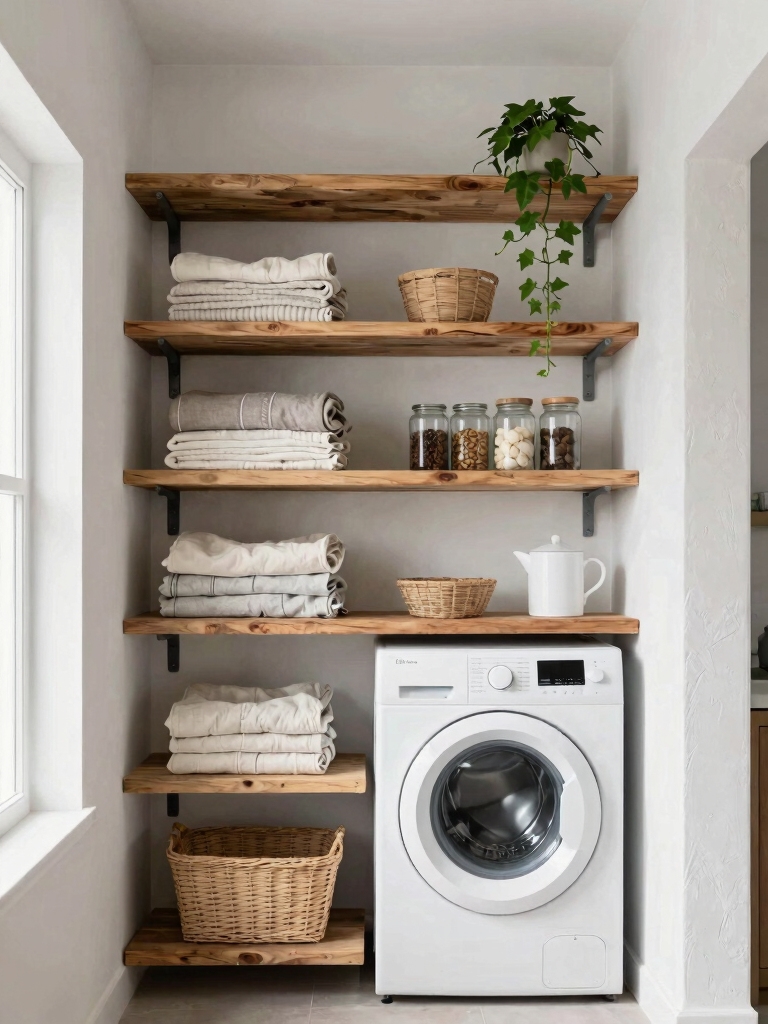 repurposed shelves for storage